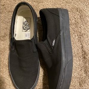 Black Canvas Slip on vans